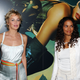 Sharon Stone and Halle Berry, both looking appropriately embarrassed.